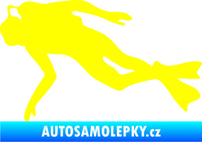 Samolepka Potápěč 002 levá žlutá citron