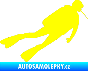 Samolepka Potápěč 006 pravá žlutá citron
