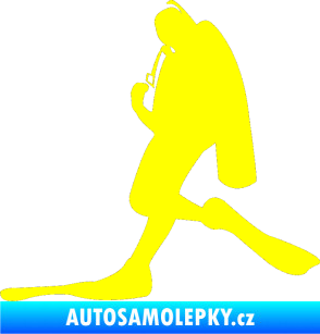 Samolepka Potápěč 007 levá žlutá citron