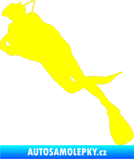 Samolepka Potápěč 008 levá žlutá citron