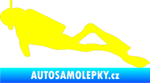 Samolepka Potápěč 009 levá žlutá citron