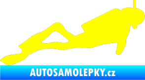 Samolepka Potápěč 009 pravá žlutá citron