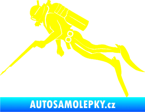 Samolepka Potápěč 010 levá žlutá citron