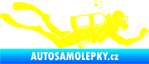 Samolepka Potápěč 011 pravá žlutá citron