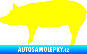 Samolepka Prase 002 levá žlutá citron