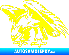 Samolepka Predators 001 levá orel žlutá citron