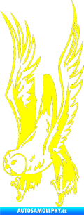 Samolepka Predators 019 levá sova žlutá citron