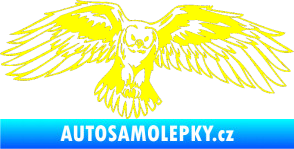 Samolepka Predators 077 pravá sova žlutá citron