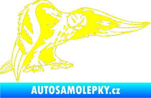 Samolepka Predators 094 pravá sova žlutá citron