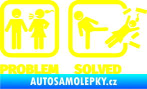 Samolepka Problem? Solved 001 žlutá citron