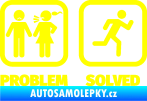 Samolepka Problem? Solved 007 pryč od ní žlutá citron