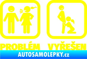 Samolepka Problém? Vyřešen 003 žlutá citron