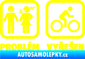 Samolepka Problém? Vyřešen 004 žlutá citron