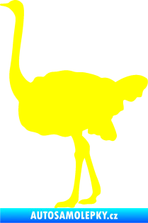 Samolepka Pštros 001 levá žlutá citron