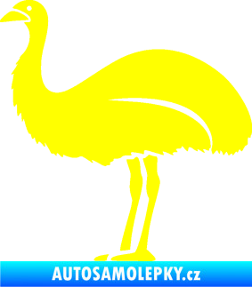 Samolepka Pštros 002 levá žlutá citron