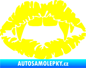Samolepka Pusa 005 upíří polibek žlutá citron