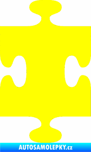 Samolepka Puzzle 002 dílek žlutá citron