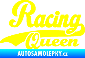 Samolepka Racing Queen nápis žlutá citron