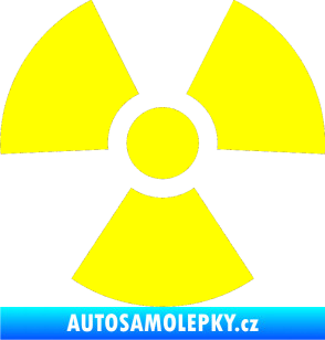 Samolepka Radioactive 001 radiace žlutá citron