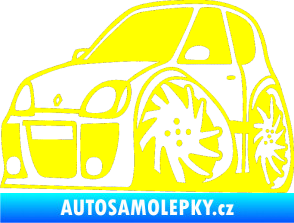 Samolepka Renault Clio sport karikatura levá žlutá citron