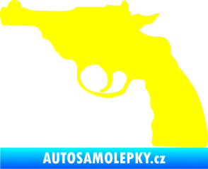 Samolepka Revolver 001 levá žlutá citron
