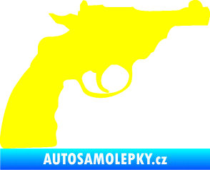 Samolepka Revolver 001 pravá žlutá citron