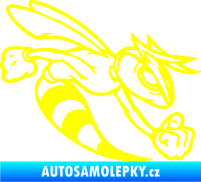Samolepka Rozzuřená vosa 001 pravá žlutá citron