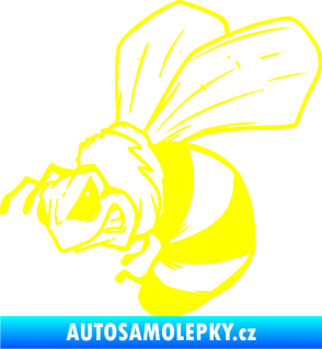 Samolepka Rozzuřená vosa 002 levá žlutá citron