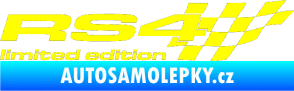 Samolepka RS4 limited edition pravá žlutá citron