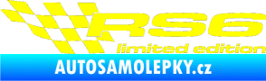 Samolepka RS6 limited edition levá žlutá citron