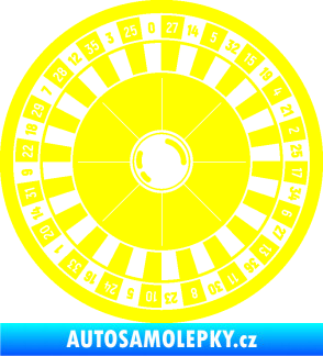 Samolepka Ruleta kolo 001 žlutá citron