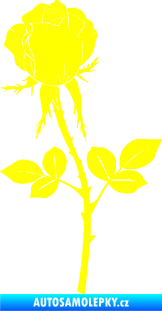 Samolepka Růže 003 levá žlutá citron