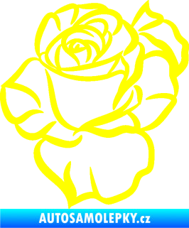 Samolepka Růže 006 levá žlutá citron