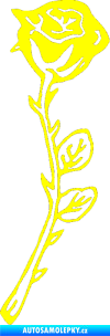 Samolepka Růže 001 pravá žlutá citron