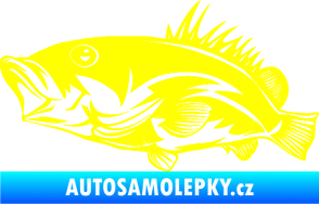 Samolepka Ryba 004 levá žlutá citron