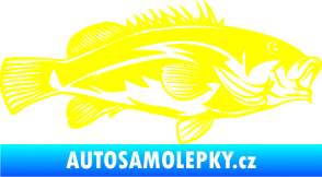 Samolepka Ryba 005 pravá žlutá citron