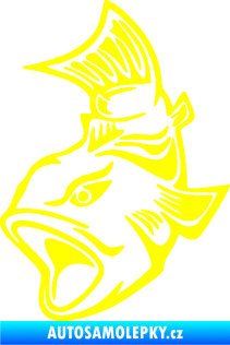 Samolepka Ryba 006 levá žlutá citron