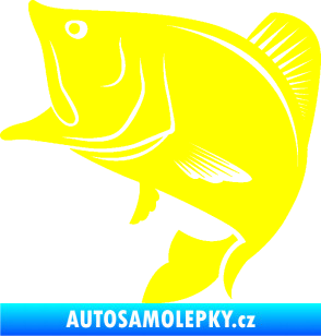 Samolepka Ryba 009 levá žlutá citron