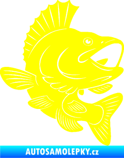 Samolepka Ryba 012 pravá žlutá citron