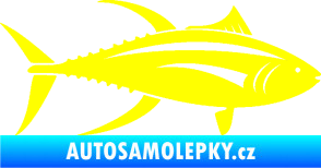 Samolepka Ryba 013 pravá tuňák žlutá citron