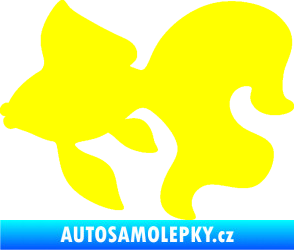Samolepka Ryba 019 levá závojnatka žlutá citron