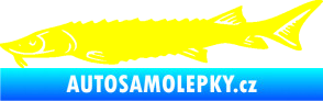 Samolepka Ryba 020 levá jeseter žlutá citron