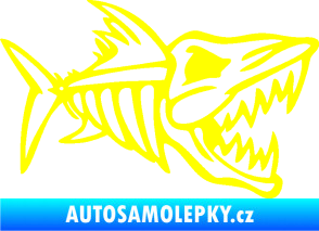 Samolepka Ryba kostra 002 pravá žlutá citron