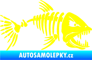 Samolepka Ryba kostra 005 pravá žlutá citron