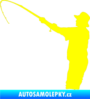 Samolepka Rybář 004 levá žlutá citron