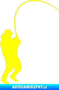 Samolepka Rybář 007 pravá žlutá citron