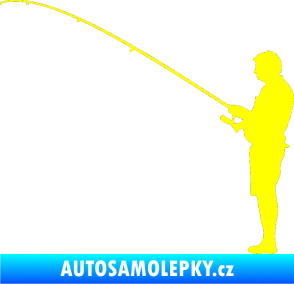 Samolepka Rybář 008 levá žlutá citron