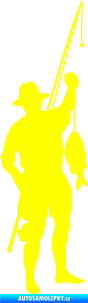 Samolepka Rybář 012 pravá žlutá citron