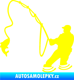 Samolepka Rybář 018 levá žlutá citron