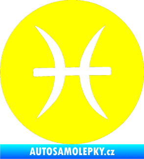 Samolepka Ryby 001 - horoskop žlutá citron